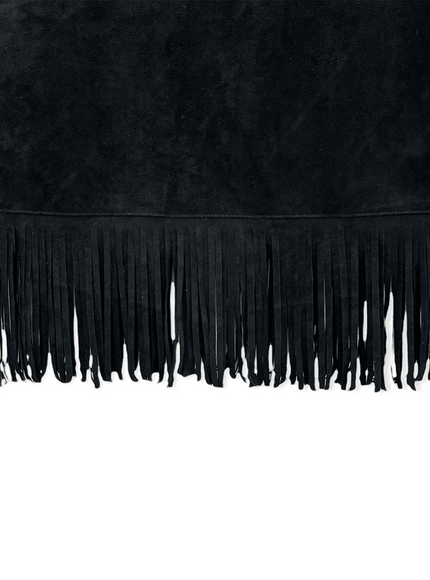 Tassel Hem Knee Length Skirt