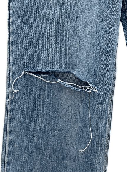 Torn Wide Leg Jeans C1002