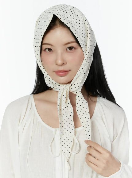 salvador-beige-polka-dot-neck-scarf-iu503