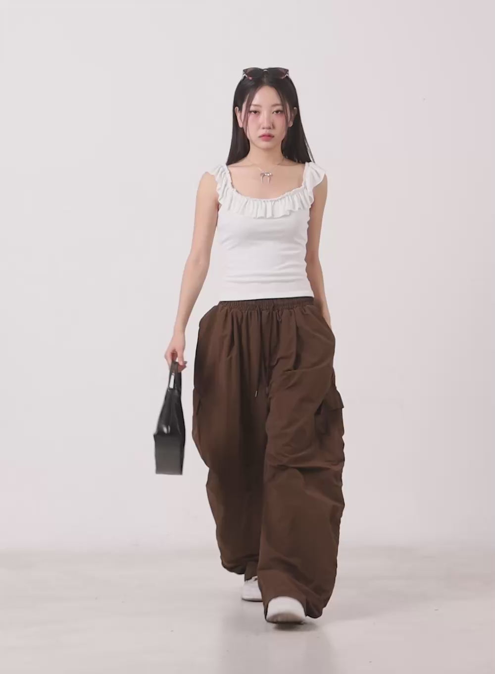 Slim-Fit Frill Tank Top IU509