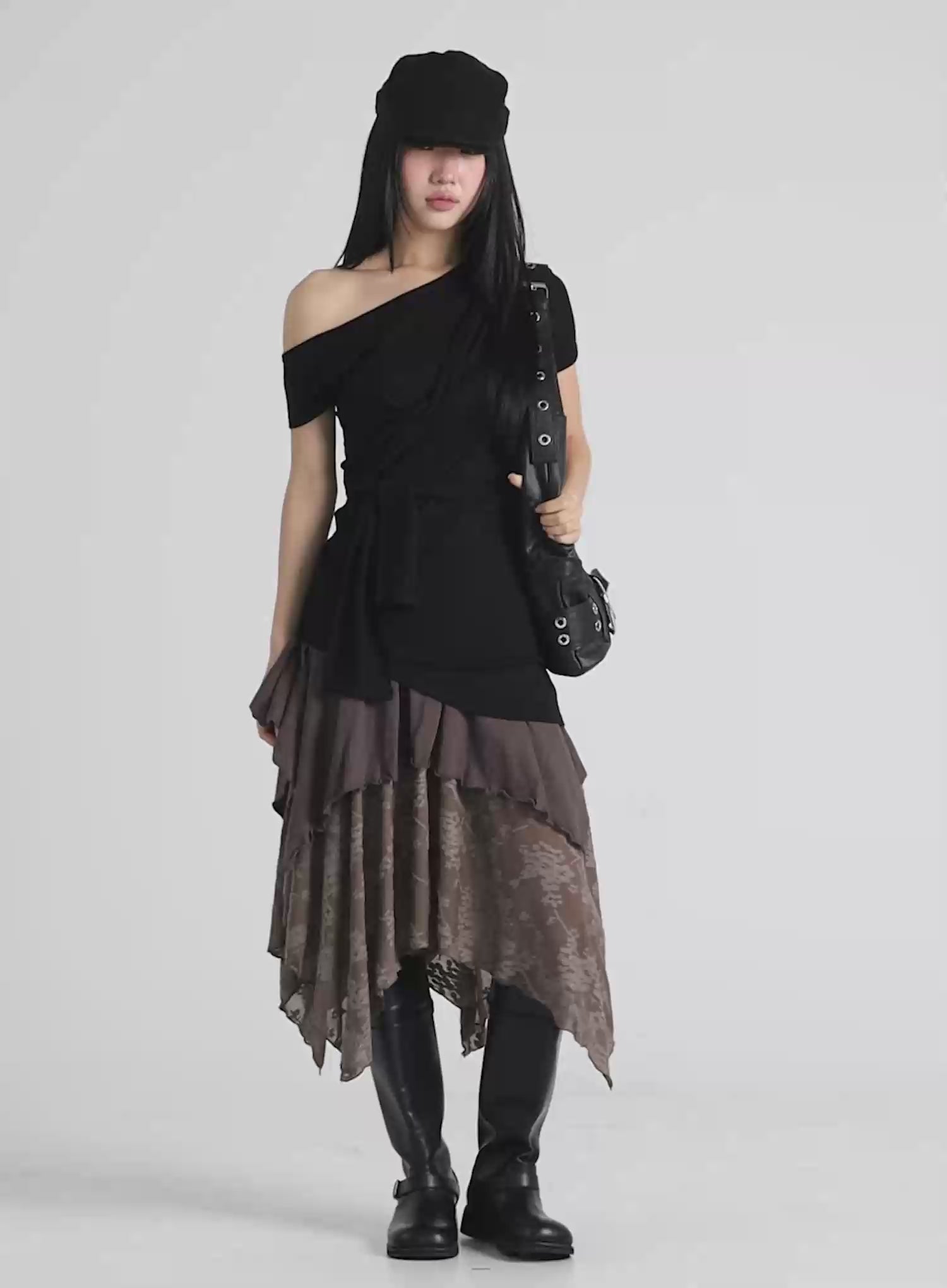 トップス YK Asymmetric Tie Wrap Top CY513 - Acubi style | LEWKIN – LEWKIN - CANADA