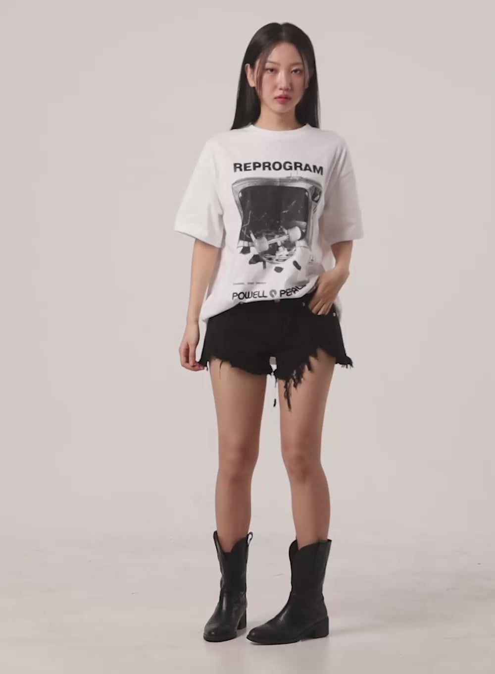 Reprogram Graphic Oversized T-Shirt (Unisex) CU405