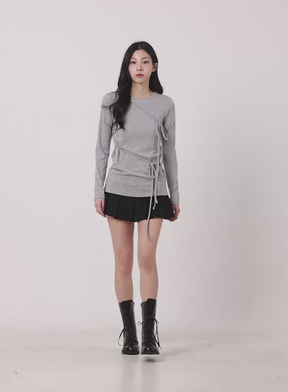 Ribbon Strap Long-Sleeve Top CJ520