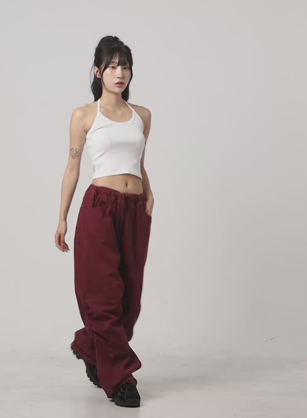 Shirred Cotton Banded Pants (UNISEX) CG420