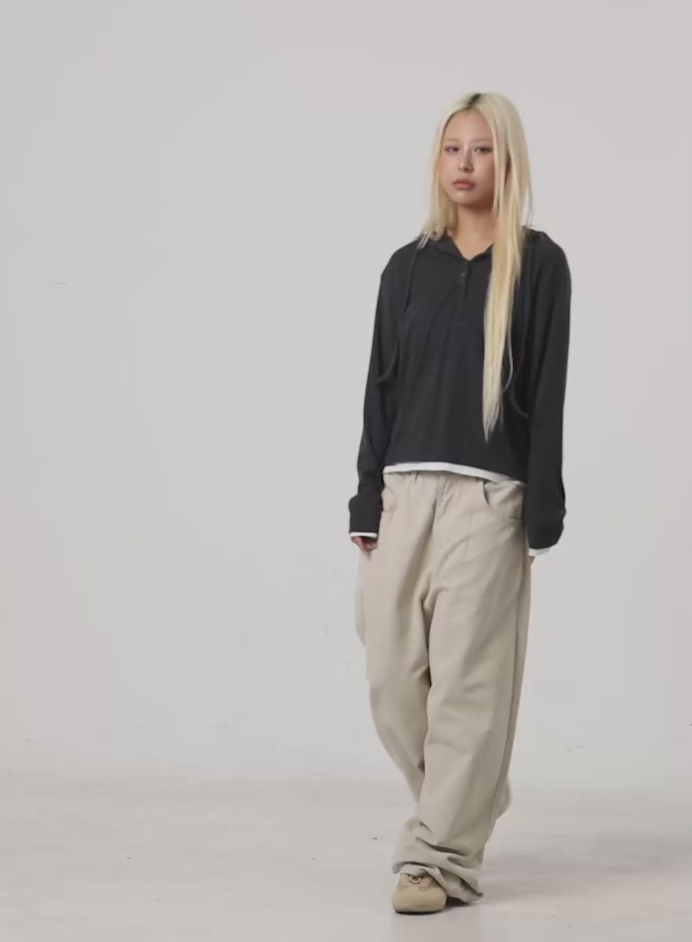 Solid Cotton Wide-Leg Pants CO415