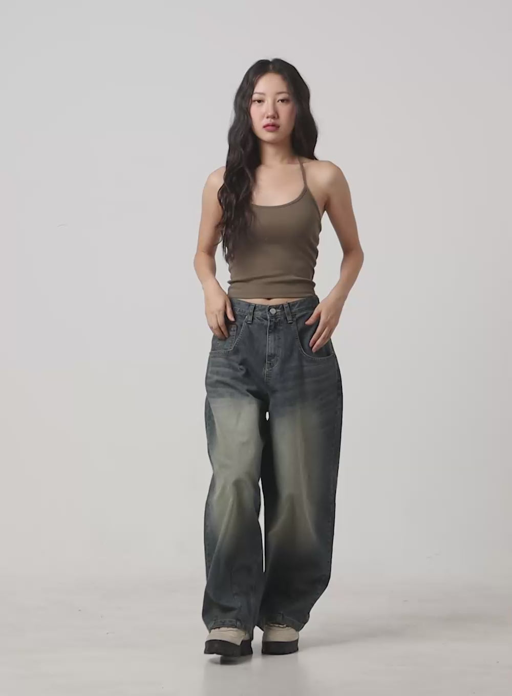 Cotton Halter Crop Top CG423