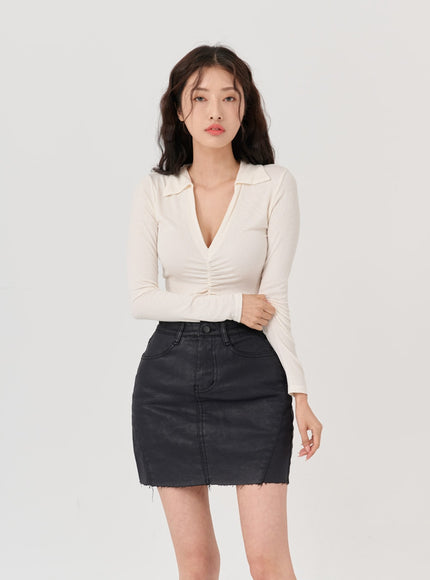 V-Neck Long Sleeve T-Shirt IG12