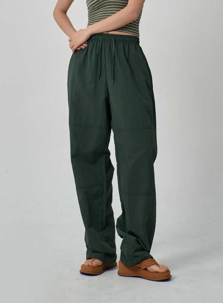 Drawstring Baggy Track Pants IF309