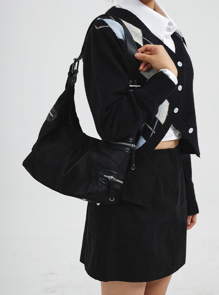 Side Zipper Shoulder Square Bag CS30