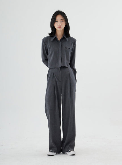 High Waist Maxi Tailored Pants ON11