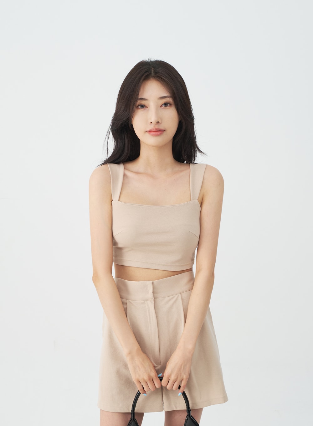 Cropped Sleeveless Top and Shorts Set IJ23 - Lewkin