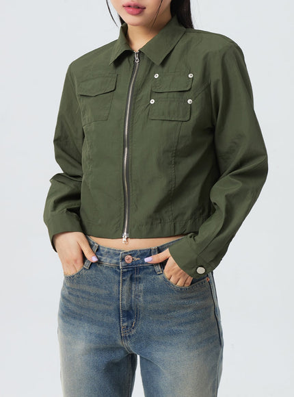 Cropped Zip-Up Jacket CM329