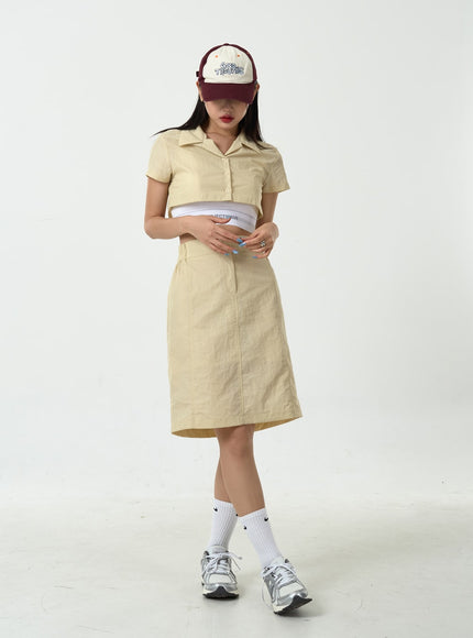 Nylon Midi Skirt CU19