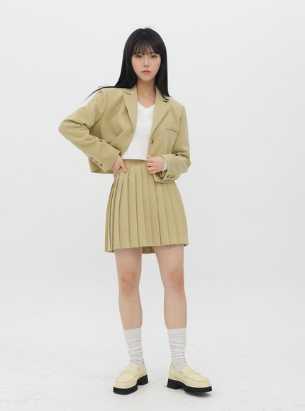Cropped V Neck Knit C1901