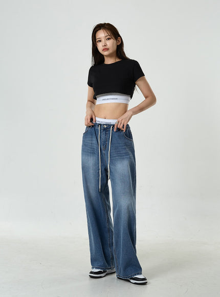 Low-Rise Wide Jeans CU7