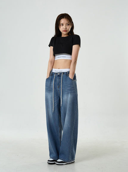 Low-Rise Wide Jeans CU7