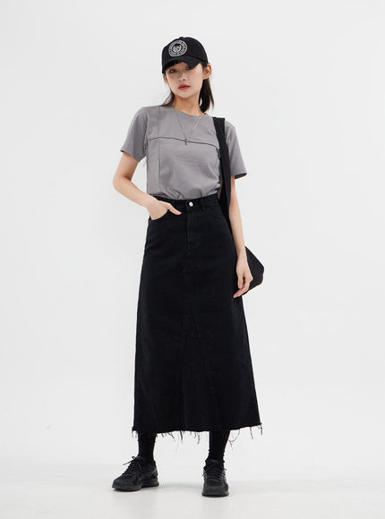 Denim Maxi Skirt CM3