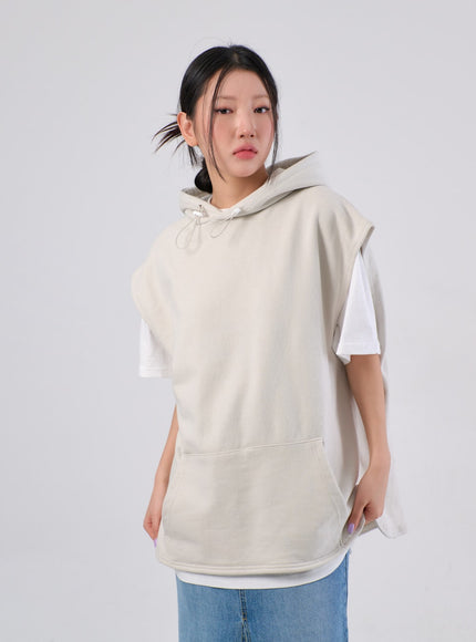 Oversized Hoodie Vest IA305