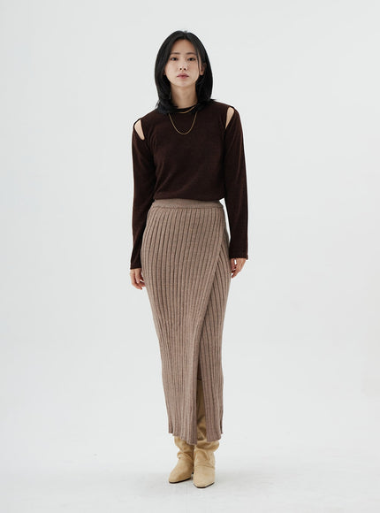 Off-Shoulder Long Sleeve T-Shirt ON02