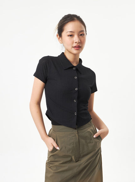 Snap Button Tee CA319