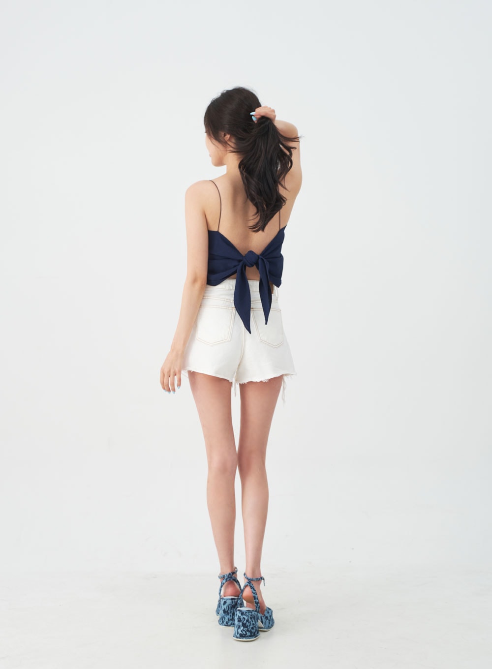 Back Ribbon Tie Cami Crop Top  Bow crop tops, Cami crop top