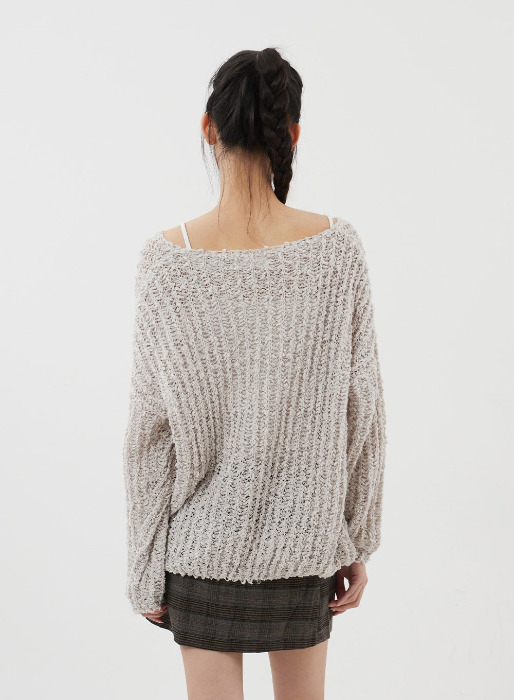 Boat Neck Sheer Sweater CJ310