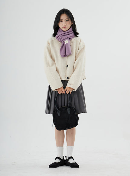 Hidden Button Short Coat ON07