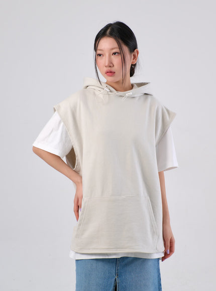 Oversized Hoodie Vest IA305