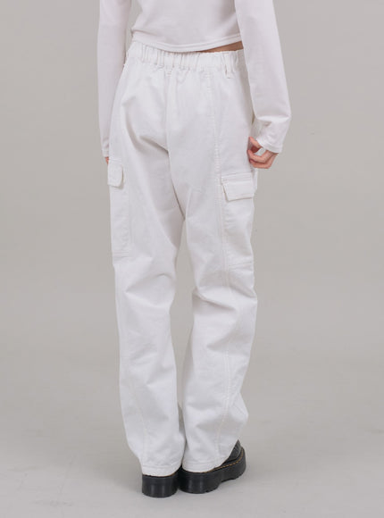 Wide Leg Cargo Pants C2701