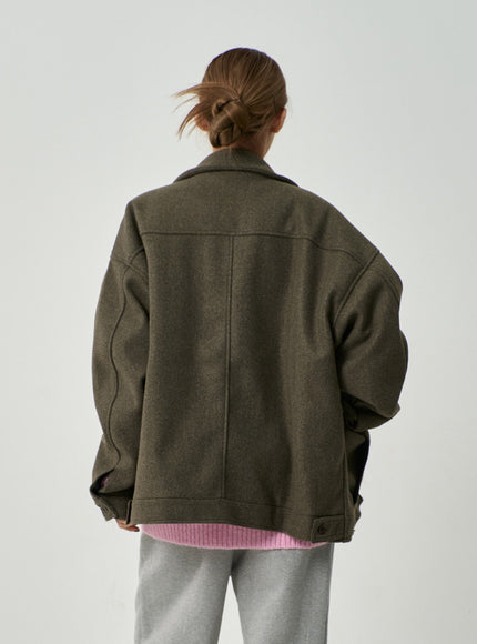 Oversize Button Jacket CD14