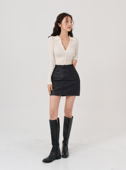 V-Neck Long Sleeve T-Shirt IG12