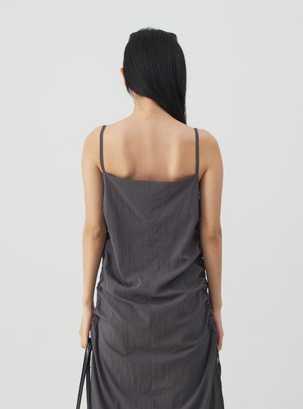 Shirred Sleeveless Dress CY31
