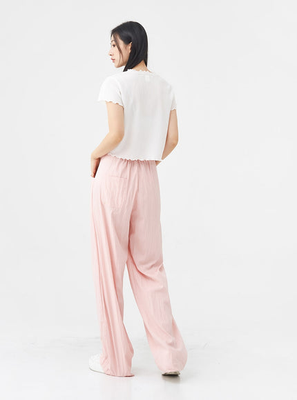 Frill Wrinkle Cropped T-Shirt OG05
