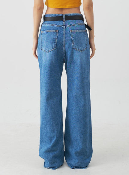 Extra Long Boot-cut Denim Pants CJ03