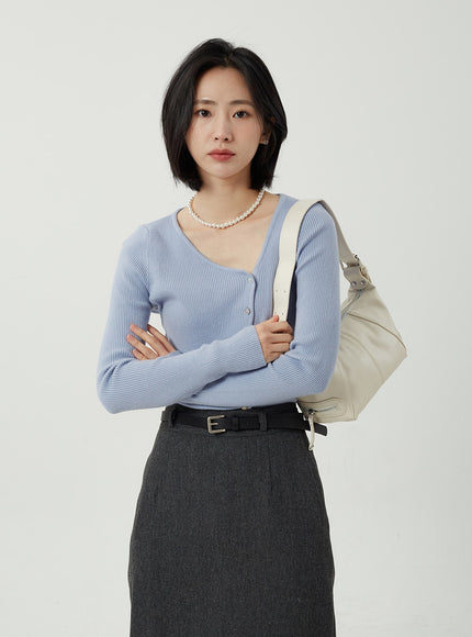 Wool Blend Maxi Skirt OJ310