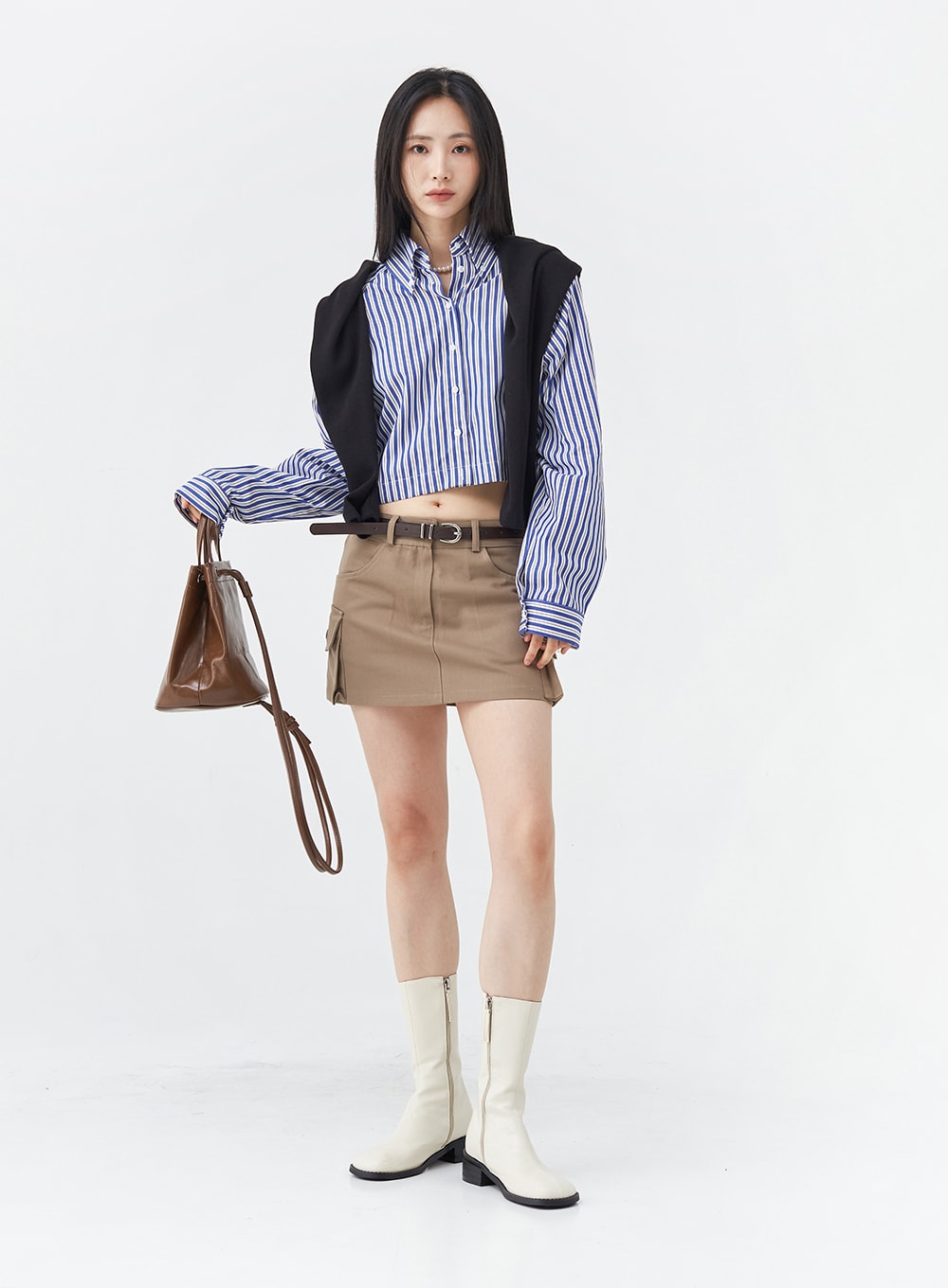 Low-Rise Pocket Cargo Mini Skirt OG18