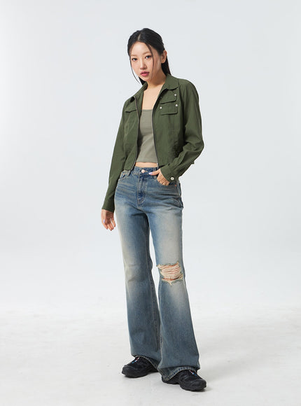 Cropped Zip-Up Jacket CM329