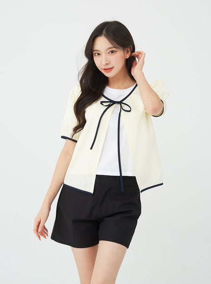 Back Slit Short Sleeve Tee BG11