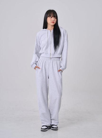 Lewkin Soft Basic Two Way Hoodie Zip Up C1210