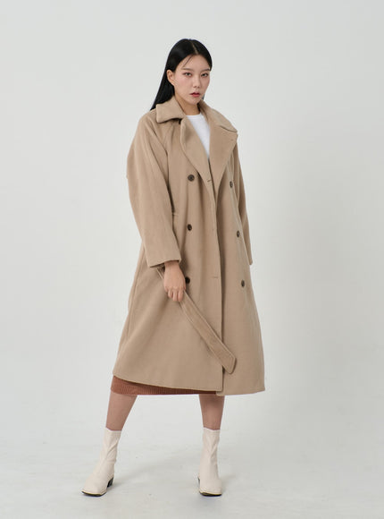 Waist Tie Oversized Button Coat ID23