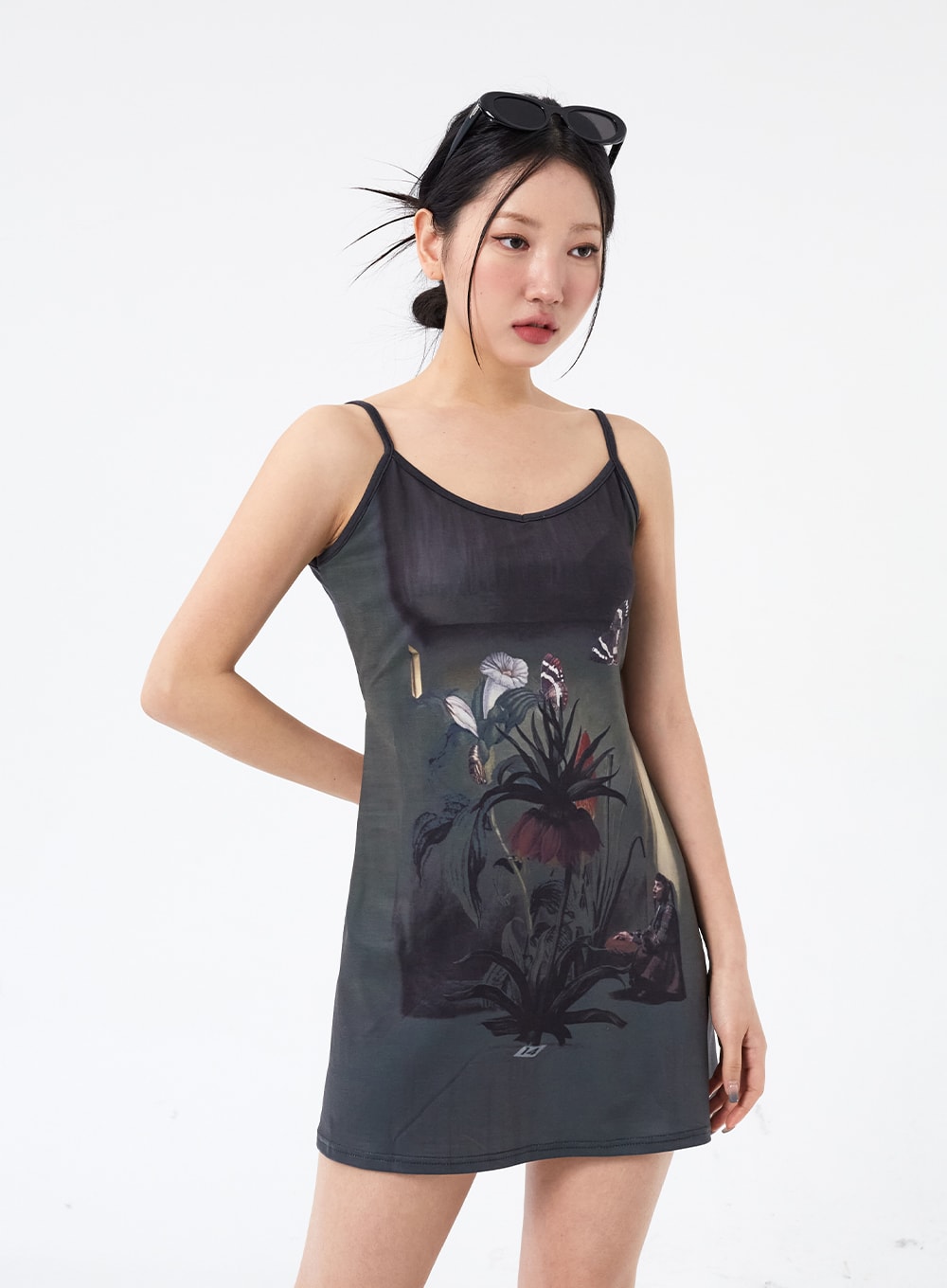Graphic Sleeveless Mini Dress CM315
