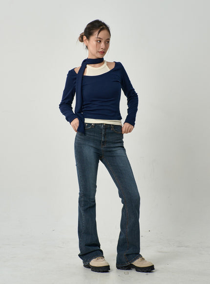 Slim Fit Bootcut Jeans CD19