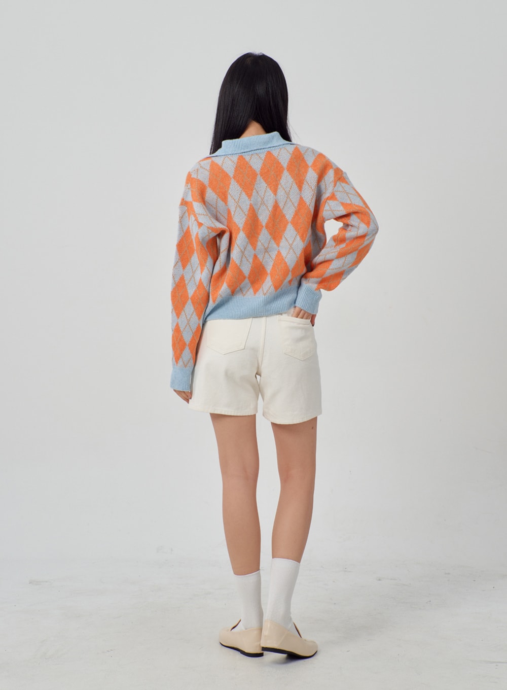 Argyle Pattern Sweater IM315