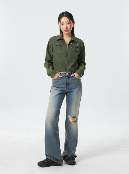 Cropped Zip-Up Jacket CM329