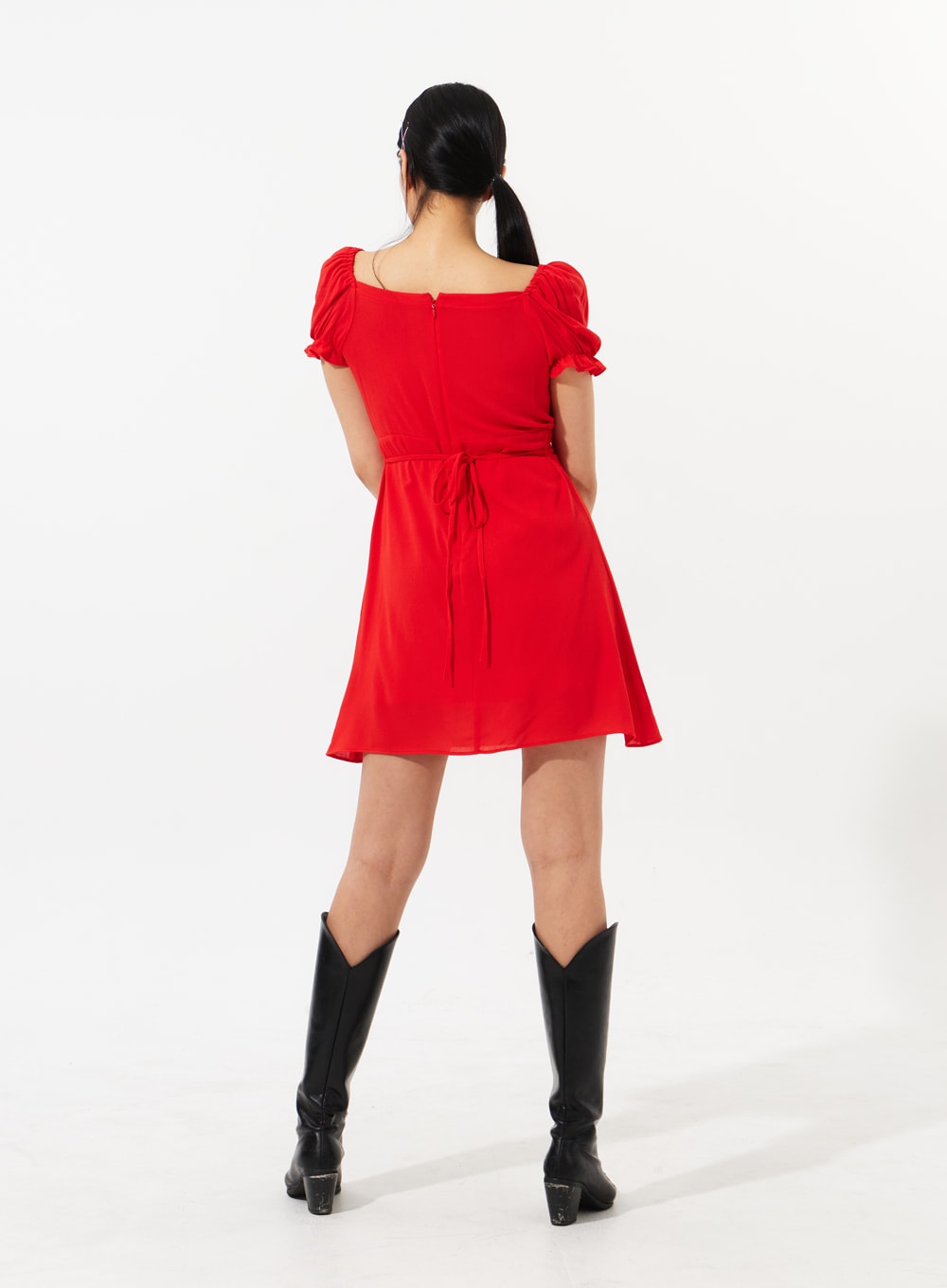 Puff Sleeve Mini Dress IM309