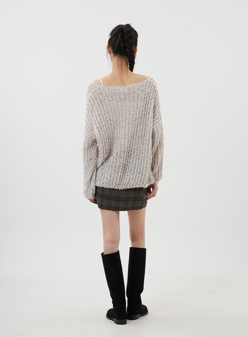 Boat Neck Sheer Sweater CJ310