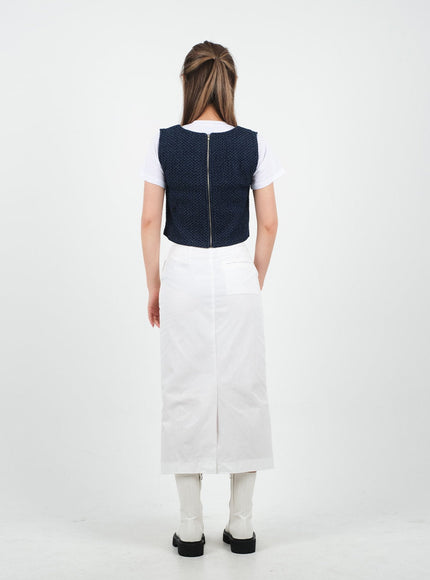 Sqaure Neck Cropped Denim Tank Top CA26