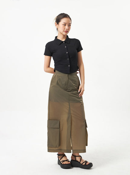 Snap Button Tee CA319