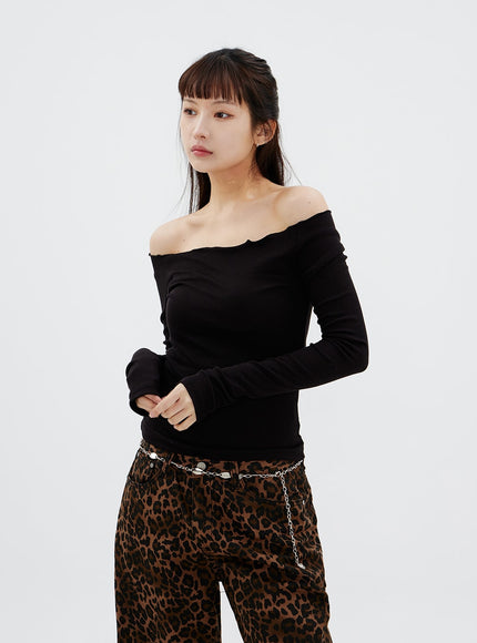 Cotton Wide leg Pants with Animal Print Pattern CM14