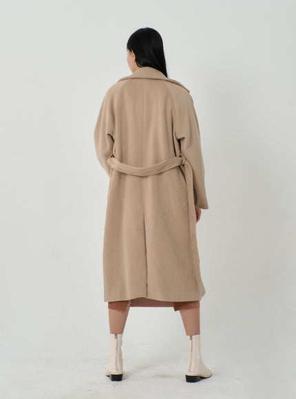 Waist Tie Oversized Button Coat ID23